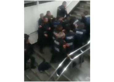 SSP investiga a policías bancarios por agresión a un hombre en el Metro