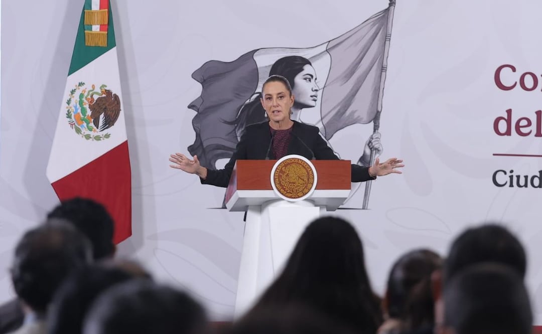 Conferencia matutina de la presidenta Claudia Sheinbaum en Palacio Nacional el 10 de marzo de 2026. Foto:  Gabriel Pano / EL UNIVERSAL