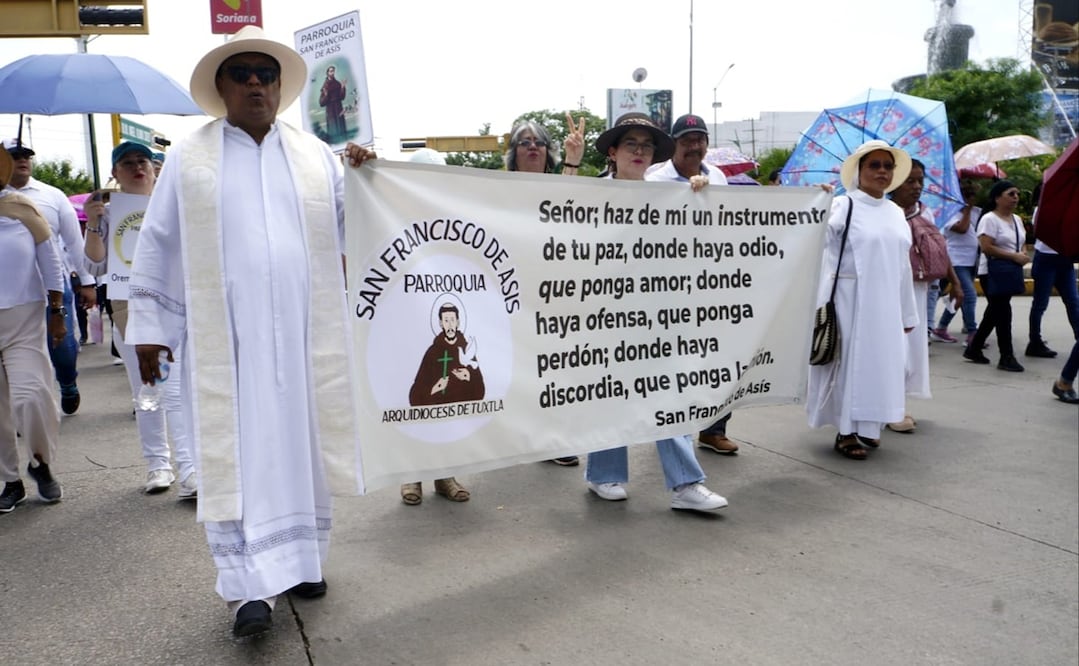 La peregrinación y oración ecuménica por Chiapas conjunta a las iglesias de la arquidiócesis de Tuxtla Gutiérrez, las diócesis de San Cristóbal de las Casas y Tapachula, respectivamente. Foto: Óscar Gutiérrez / EL UNIVERSAL