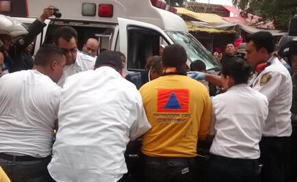 Cae barda y lesiona a cuatro en Eje 1 Norte