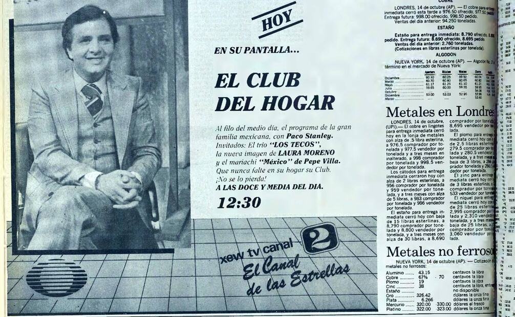Tras fallecer Francisco Fuentes en junio de 1985, “el programa de la gran familia mexicana” quedó con Stanley como único conductor. Luego de 35 años de transmisión con Fuentes y Arcaraz, el programa no recuperó el éxito de sus años dorados. Hemeroteca EL UNIVERSAL.