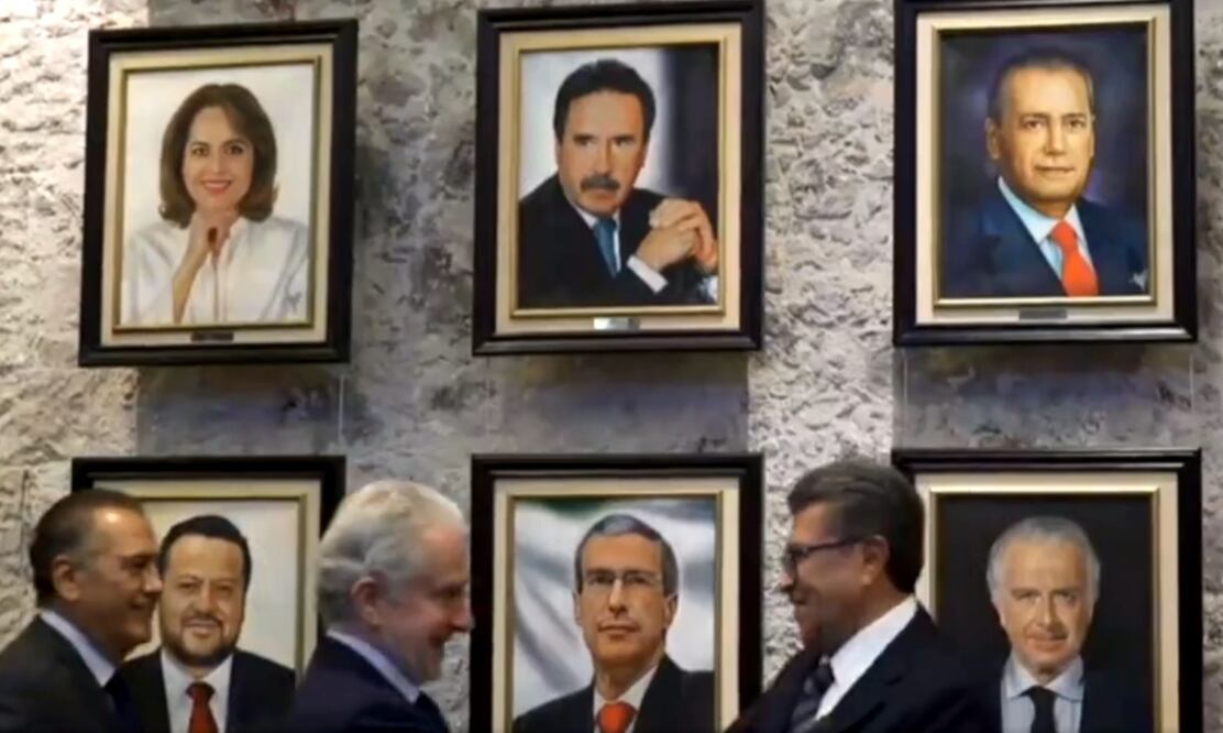 Inauguración de la Galería de Coordinadores de la Junta de Coordinación Política. Foto: @RicardoMonrealA