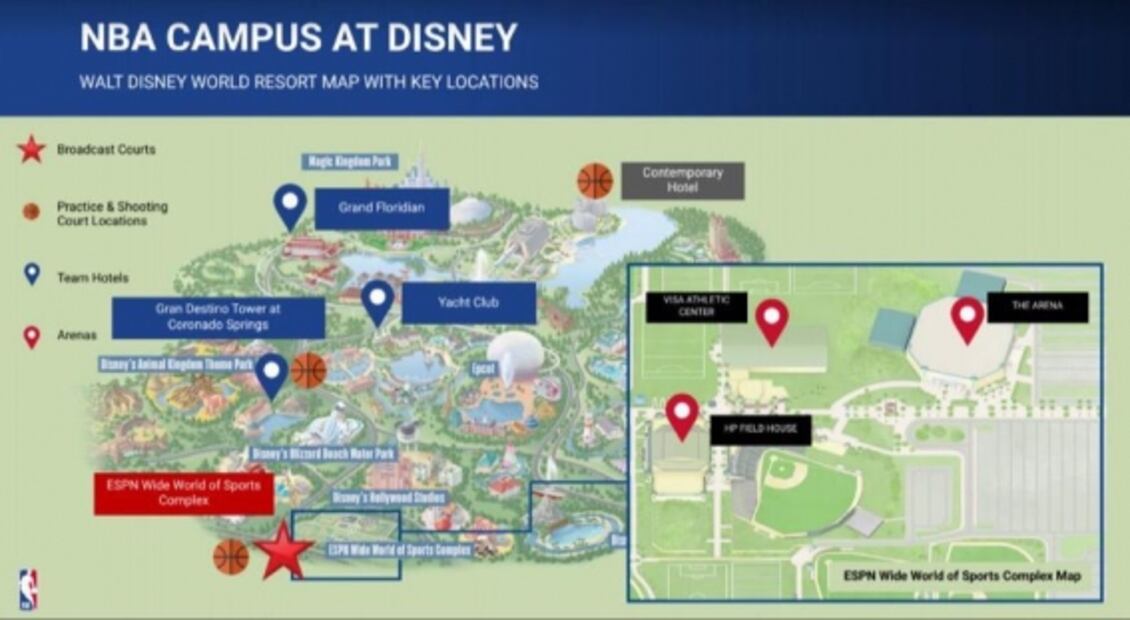 Así vivivrán las estrellas de la NBA en Disney World