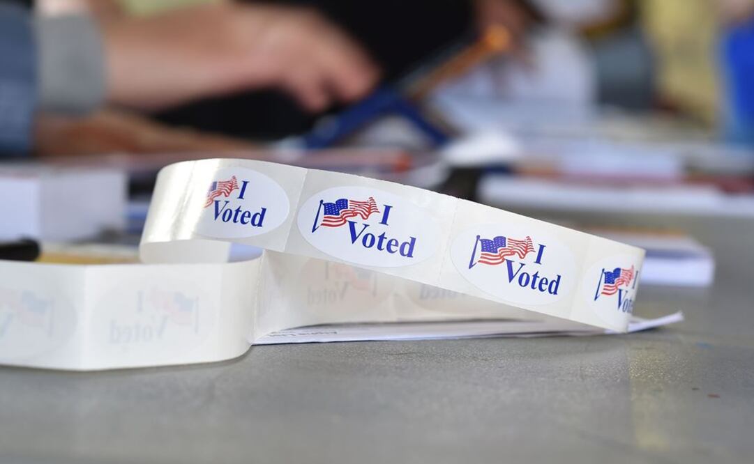 Calcomanía que indica que se ha votado en EU (Foto: AFP)