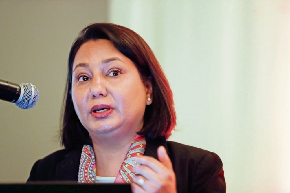 En el foro sobre el TLCAN, Shelly Shetty dijo que en América Latina los candidatos nacionalistas tienen un discurso más radical durante el periodo de campañas, pero son más pragmáticos al gobernar. Foto: LUIS CORTÉS. EL UNIVERSAL