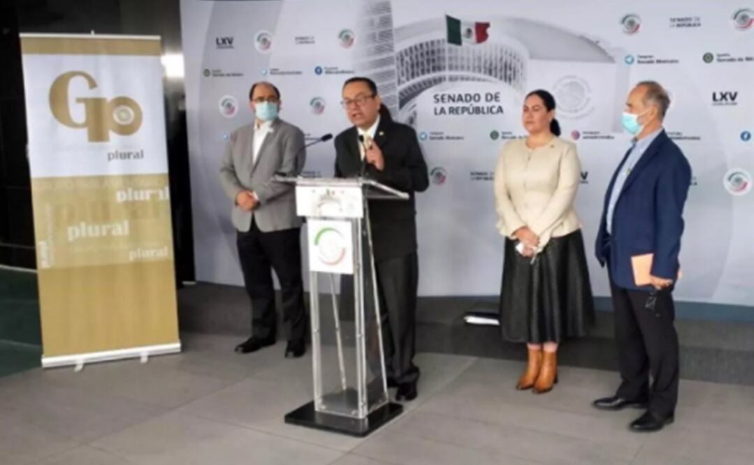 Bloque de senadores independientes que conforman el Grupo Parlamentario Plural. Foto: Senado de la República