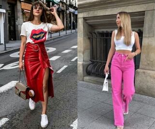 Inspírate en estos looks para San Valentín en tonos rojo y rosa