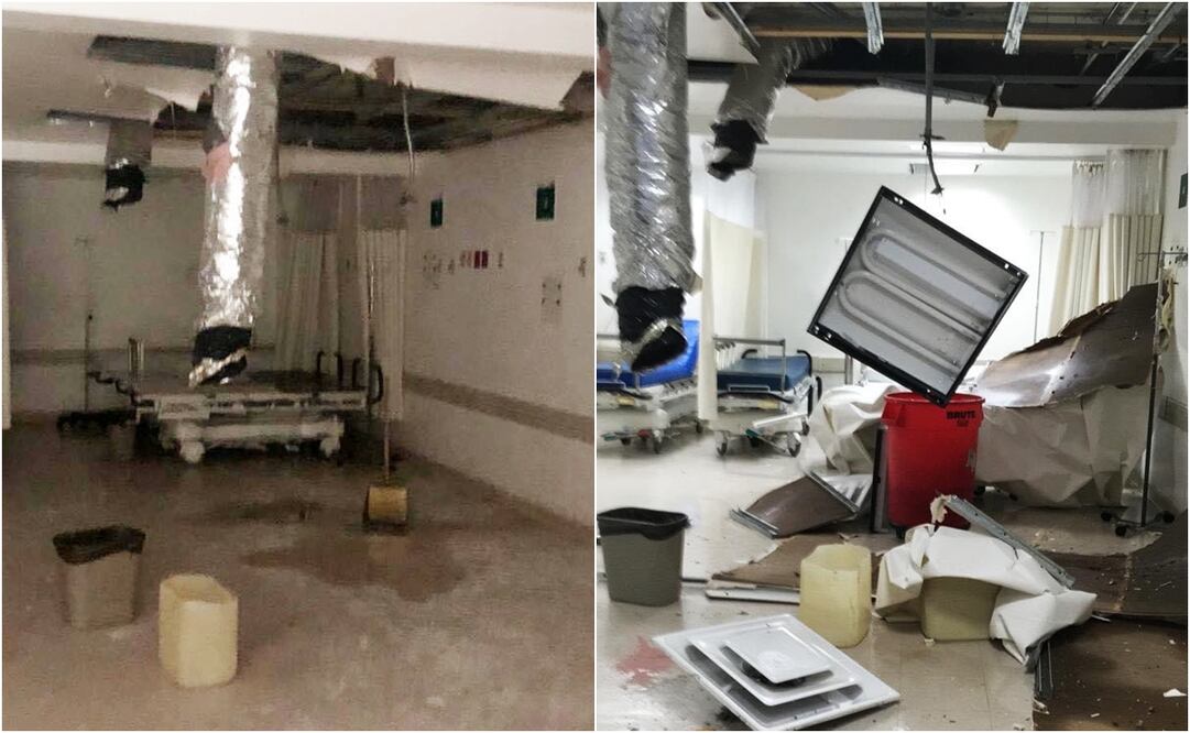 Se cae el techo de hospital del IMSS en Nogales