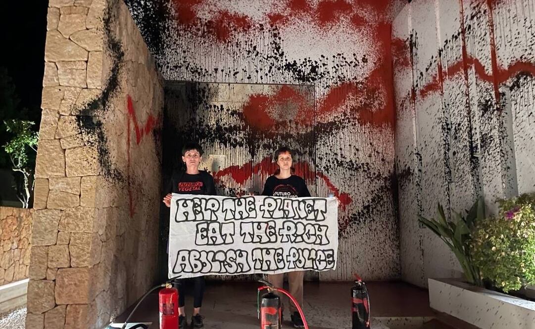 El ataque de Futuro Vegetal a la mansión de Messi se produjo en el marco de sus periódicas acciones para denunciar la responsabilidad de "los ricos” en la crisis climática.