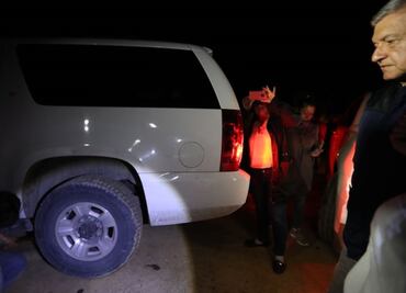 Ponchan llantas de camioneta de AMLO en Chiapas