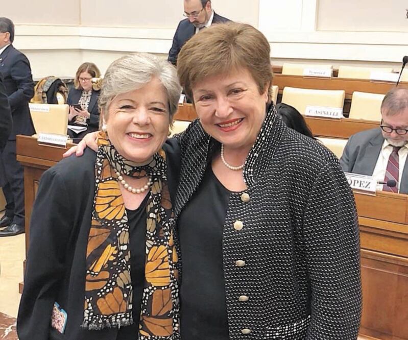 Alicia Bárcena y Kristalina Georgieva. 