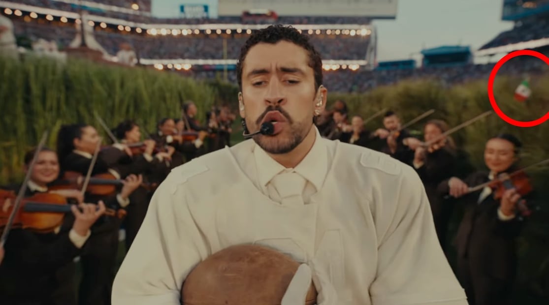 Bad Bunny en el Super Bowl LX.
Foto: YouTube