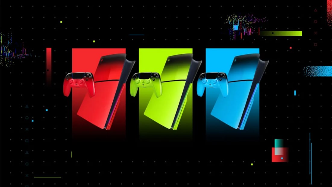La nueva colección Hyperpop de PS5 introduce tres colores y acabados brillantes. Foto: PlayStation