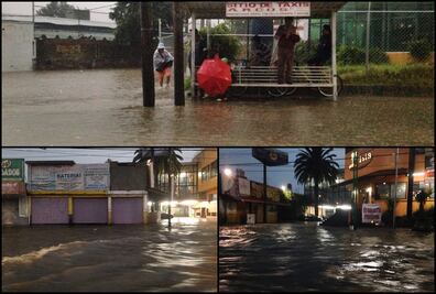 Lluvias anegan Vía López Portillo