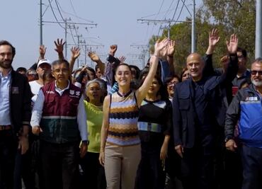 Trolebús Elevado en Iztapalapa, transporte único en el mundo: Claudia Sheinbaum