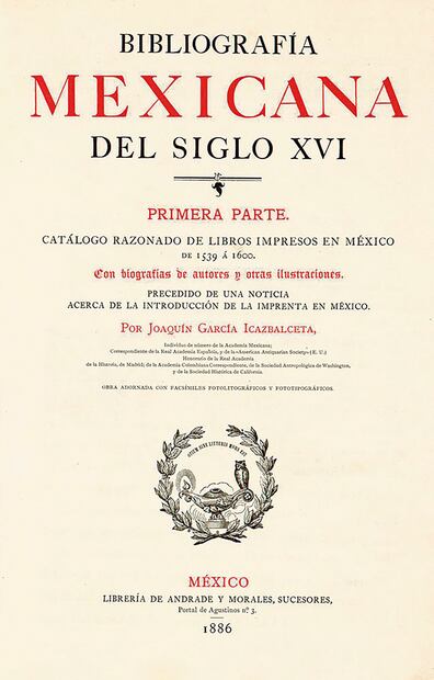Bibliografía Mexicana del siglo XVI y Vocabulario de mexicanismos son dos de los libros más destacados de García Icazbalceta. 