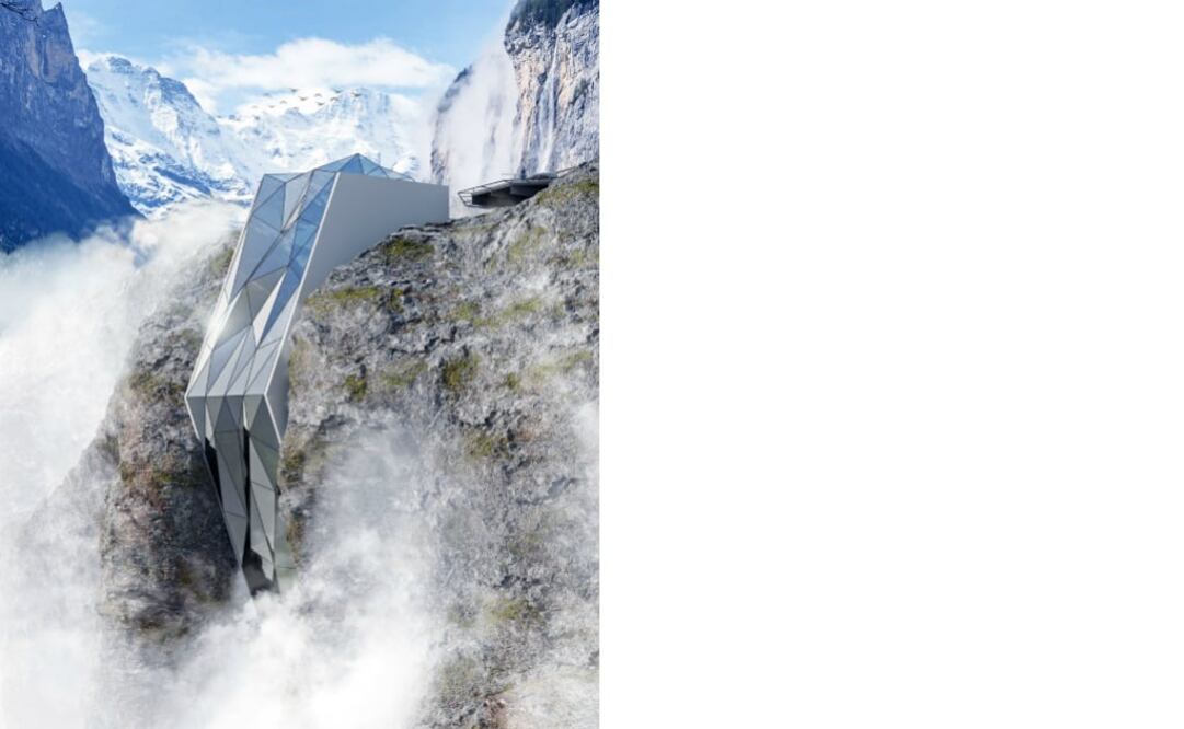 El  proyecto es del diseñador Andrii Rozhko. Inspirada por la topografía del paisaje montañoso y rodeado de nieve