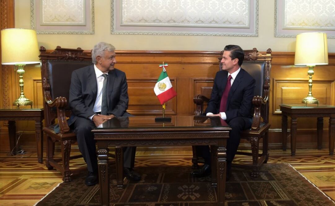 El virtual ganador de la contienda electoral, Andrés Manuel López Obrador, se reúne en Palacio Nacional con el Presidente Enrique Peña Nieto. (Crédito: Presidencia)
