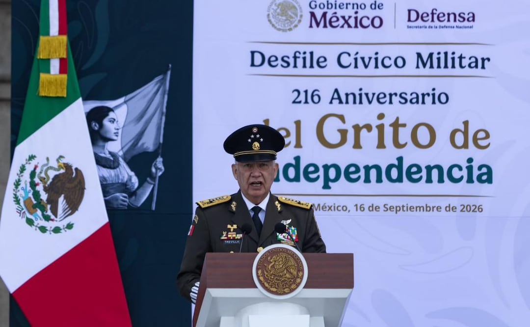 General Ricardo Trevilla Trejo, titular de la Defensa durante el Desfile Cívico Militar por el 216 Aniversario del Grito de Independencia, el 16 de septiembre de 2026 (16/09/2026). Foto: Hugo Salvador / EL UNIVERSAL