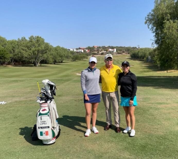 La golfista Gaby López se prepara en el Club Amanali