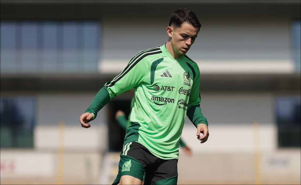 Álvaro Fidalgo en su primer entrenamiento con el Tricolor - Foto: Selección Mexicana