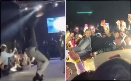 VIDEO: Dani Flow protagoniza caída durante concierto en Sonora y así reacciona; "ya suéltame, 2024"