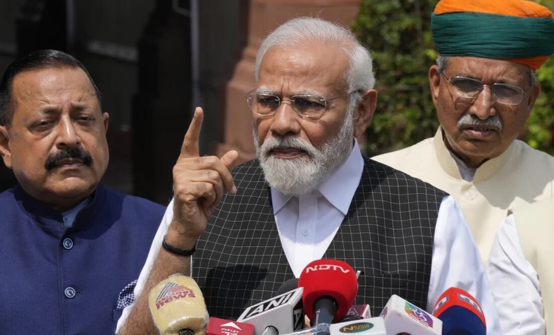 Narendra Modi, cuyo país mantiene excelentes relaciones con Rusia, prometió que India brindará apoyo humanitario a Ucrania. Foto: AP