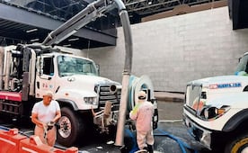 Entre agua, avanzan labores en Tlalpan