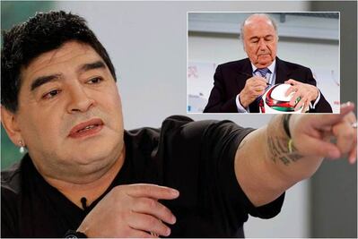 Maradona arremete contra Blatter; lo llama 'corrupto'