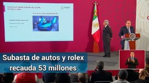 Subasta recauda 53 millones 414 mil pesos