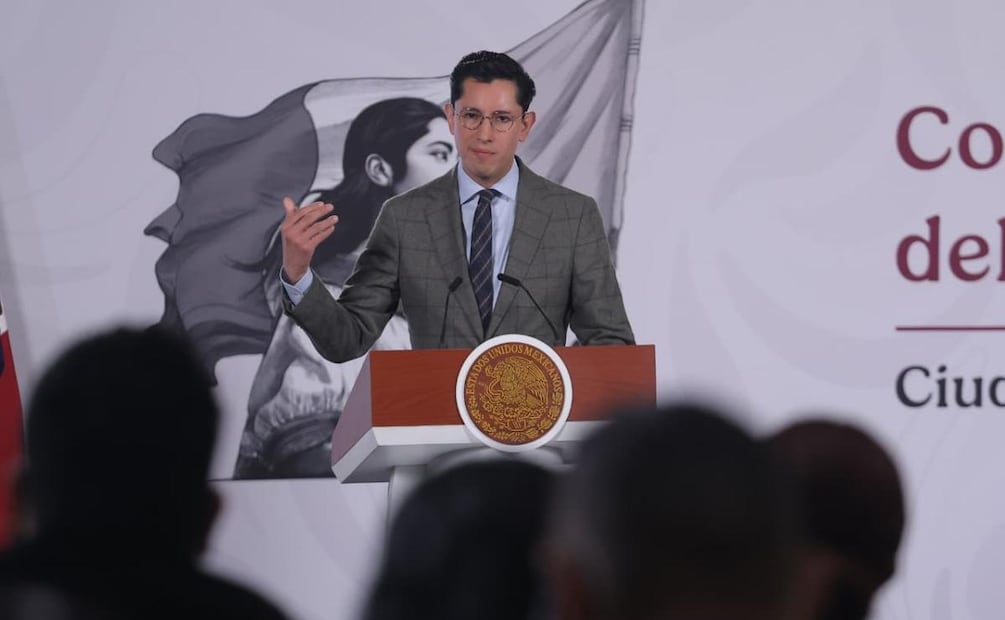 Roberto Velasco, titular de la Secretaría de Relaciones Exteriores (SRE) en la conferencia matutina de la presidenta Claudia Sheinbaum Pardo (09/07/2026). Foto: Gabriel Pano / EL UNIVERSAL