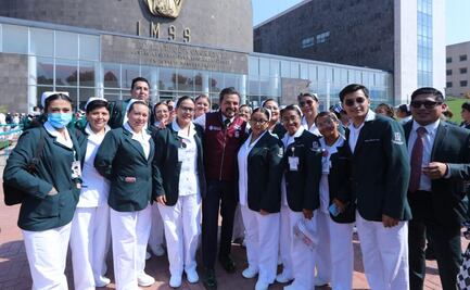 IMSS cuenta con 96% de cobertura en personal de enfermería, afirma Zoé Robledo; pasó de 109 mil a 148 mil en siete años