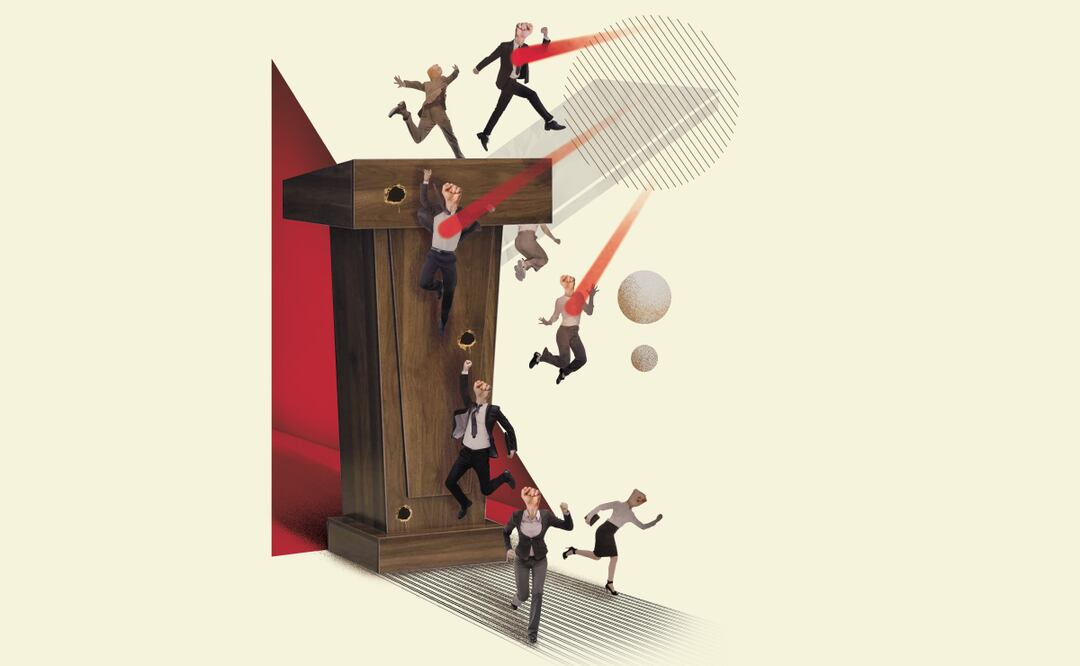 Comicios de renuncias; 8 mil se bajaron de candidaturas. Ilustración de Liliana Pedraza