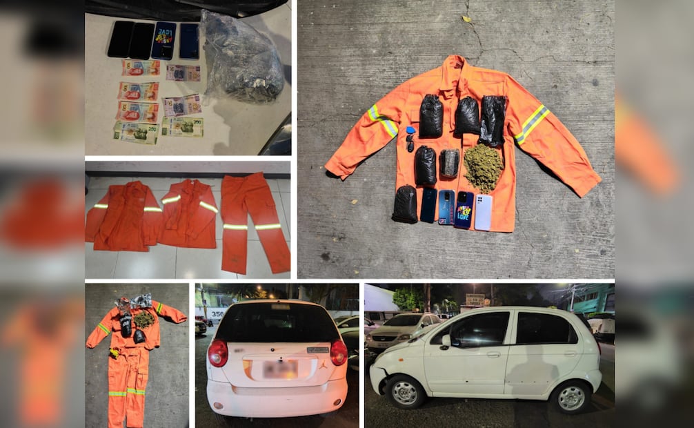 Caen 5 presuntos relacionados con robo a vivienda en la GAM; operaban con uniformes de trabajadores de limpia.
Foto: Especial.