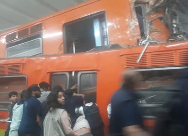 Chocan trenes de metro Tacubaya; hay un muerto y 41 heridos