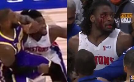 VIDEO: LeBron James golpea y sangra a Isaiah Stewart en pleno partido