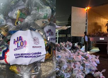 Sale primer camión de Michoacán con apoyo humanitario para damnificados por "Otis" en Guerrero