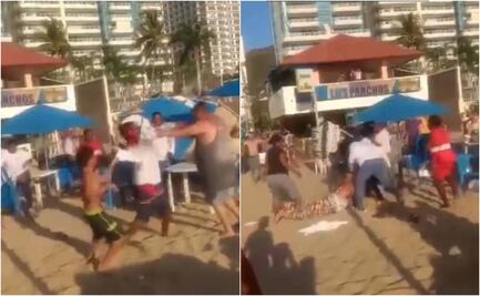 ¡Sol, arena y una pelea! Durante riña en playa Icacos de Acapulco salen a relucir sillas y palos VIDEO