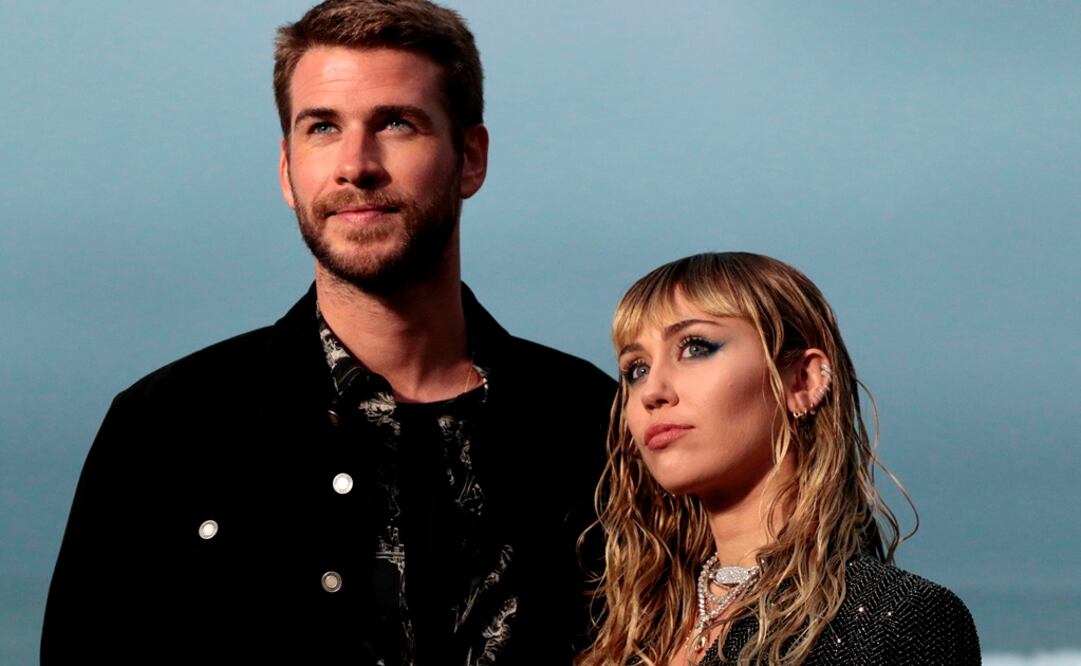 Miley Cyrus y Liam Hemsworth en mayo todavía lucían "felices" en las fotos. Foto: AP