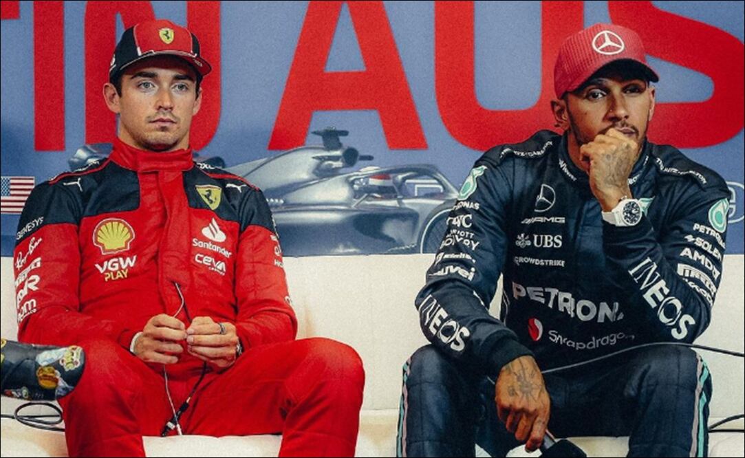 Charles Leclerc y Lewis Hamilton en Austin - Foto: Instagram Hamilton