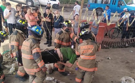 Hombre cae a canal de aguas negras en Ecatepec 