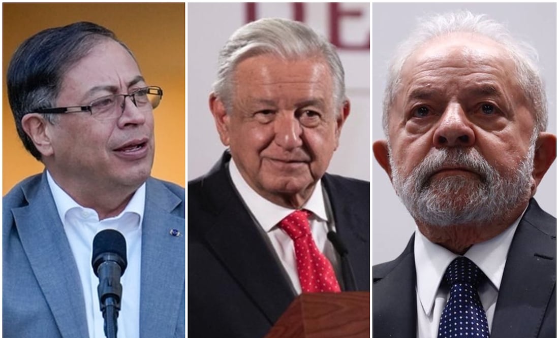 Los presidentes de Colombia, Gustavo Petro, de México, Andrés Manuel López Obrado; y de Brasil, Luiz Inácio Lula da Silva, buscarán nuevamente mediar la crisis electoral desatada en Venezuela. Foto: AP y Archivo