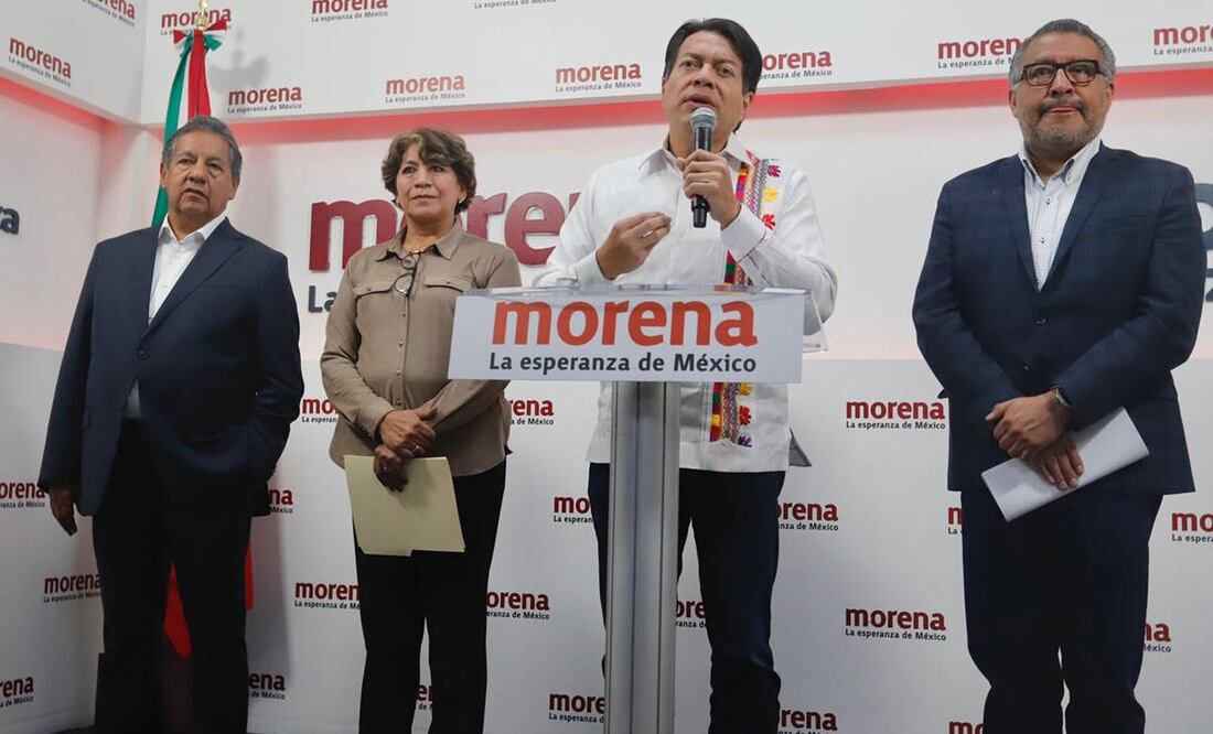 Presentan a Delfina Gómez como candidata única a la gubernatura de Edomex. Foto: Berenice Fregoso EL UNIVERSAL