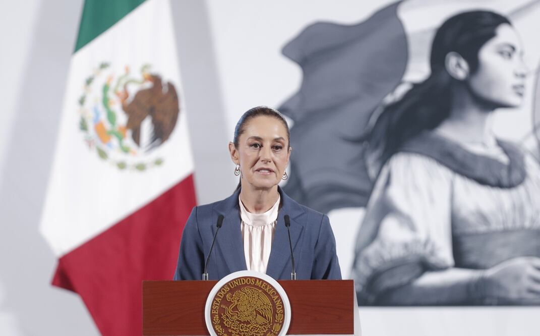 Claudia Sheinbaum en la mañanera del 13 de marzo de 2025. Foto: EFE