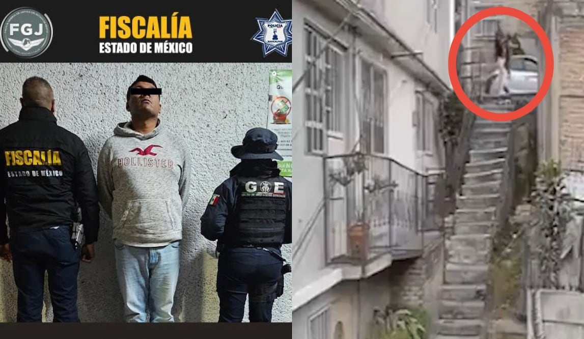 Detienen a hombre por maltrato animal en Naucalpan; habría arrojado a “Lobito” por unas escaleras. Foto: Especial