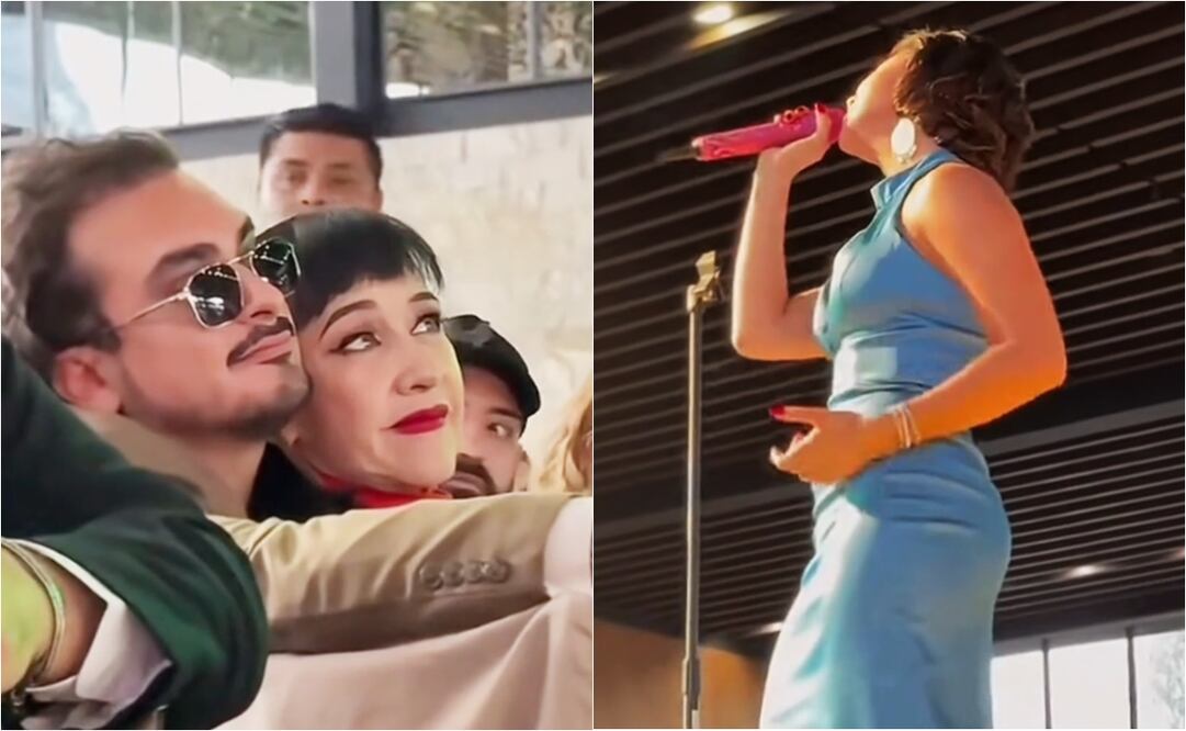 Susana Zabaleta y Ricardo Pérez, dos de los invitados al evento "Los 300 líderes mexicanos", en el que se presentó Ángela Aguilar.
Fotos: TikTok