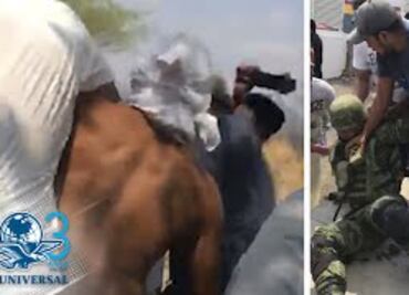 Pobladores desarman, retienen y exhiben a elementos del Ejército en Michoacán