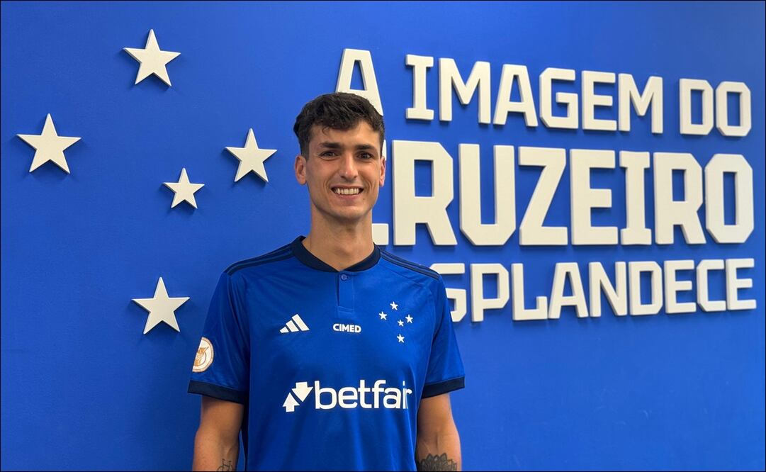 Juan Ignacio Dinenno fue anunciado de manera oficial con su nuevo club luego de abandonar a Pumas / FOTO: @Cruzeiro