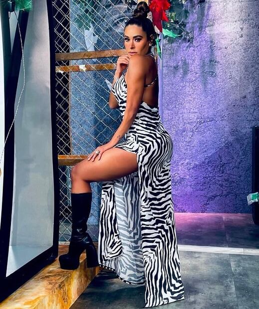 Galilea Montijo derrocha sensualidad en vestido con print de cebra