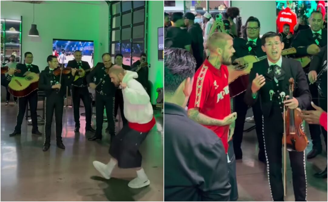 Justin Bieber disfruta del Mariachi que amenizó uno de los eventos de SKYLRK, su marca de ropa.
Fotos: Instagram, vía @justnvideosbieber